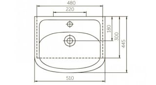 Мебельная раковина Rosa Уют 50см белый SD-00000371  (отдельно не отгружается )